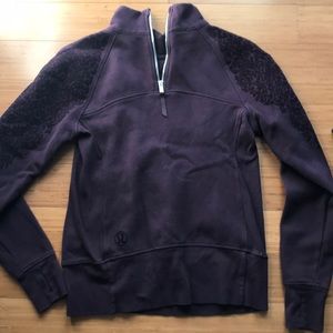 Women's Lululemon Purple 1/4 Back Zip Sweater